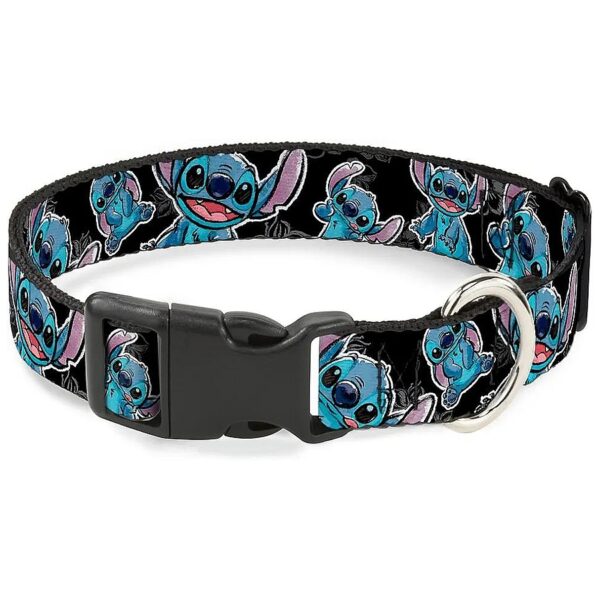 Polyester Dog Collar 6-9 Inch 1/2 Inch Wide Small Hibiscus Sketch