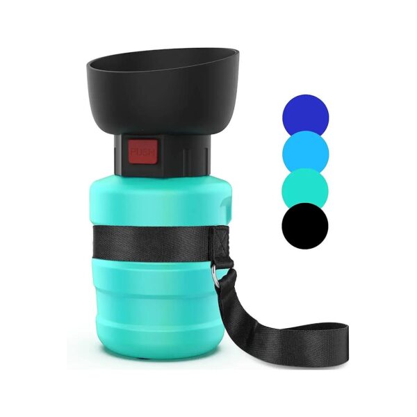 Portable 2-in-1 Dog Water Bottle with Foldable Bowl for Outdoor Walking and Traveling