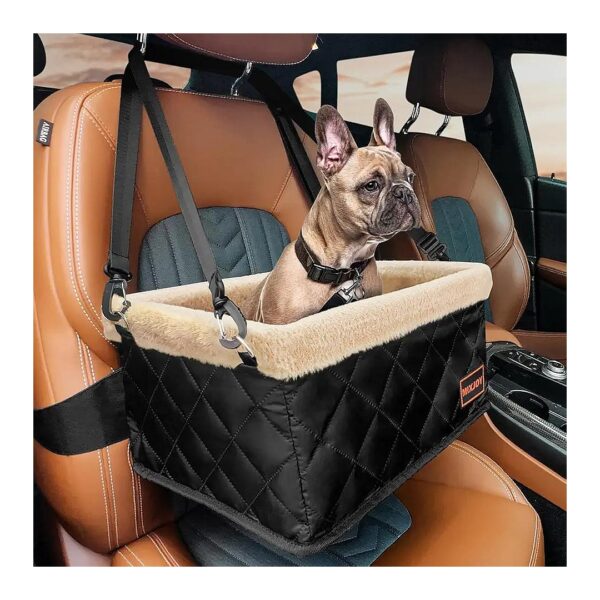 Portable Car Dog Seat with Metal Frame and Soft Cushion for Small Dogs