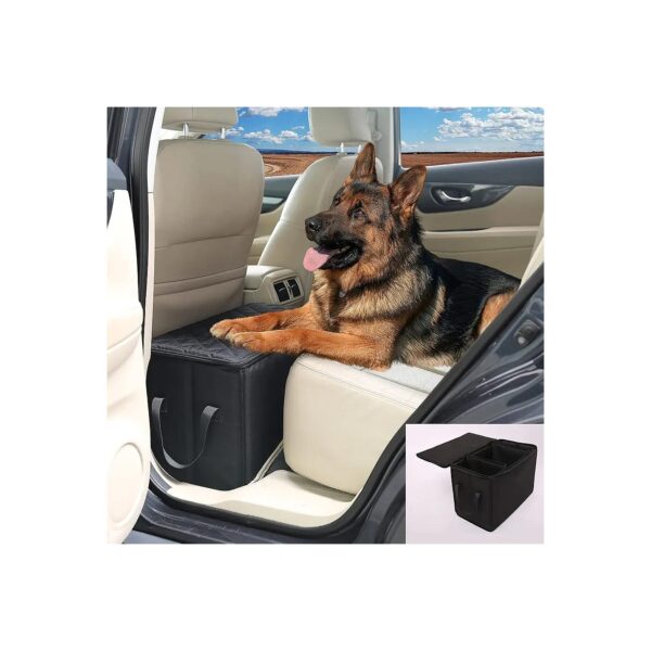 Portable Dog Car Seat Extender with Storage for Small and Large Breed Dogs up to 200lbs