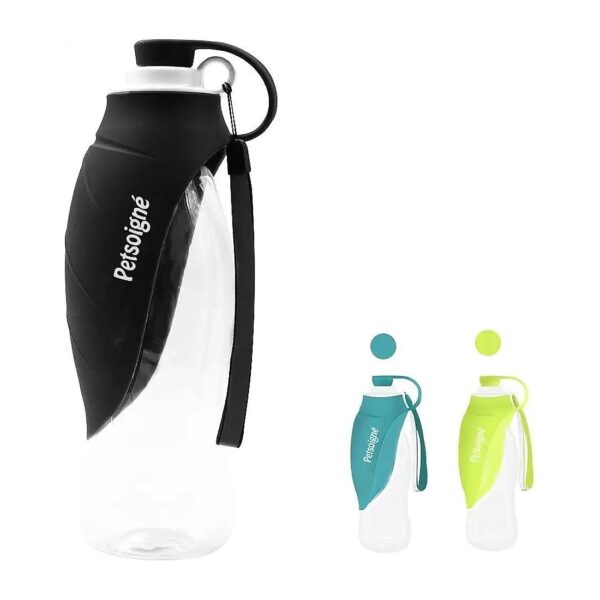 Portable Dog Water Bottle for Travel Walking Hiking with Silicone Bowl