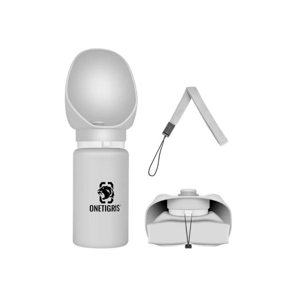 Portable Dog Water Bottle with Feeder and Easy Carry Strap - Safe and Non-Toxic Design