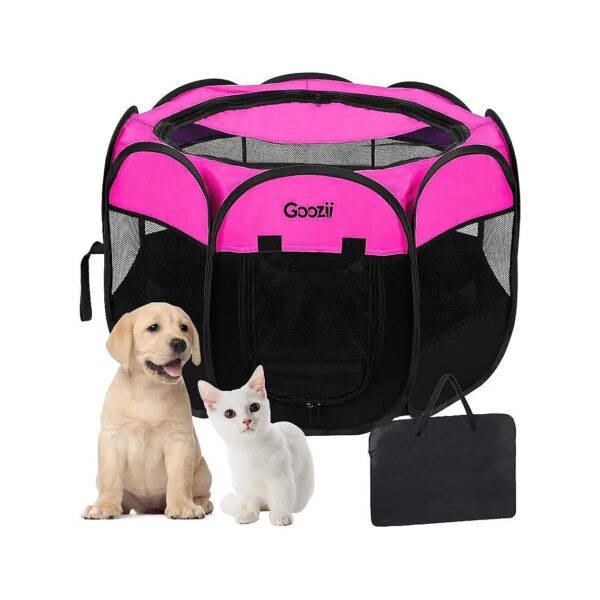 Portable Foldable Dog Playpen Tent Crate Cage for Indoor Cats Kittens