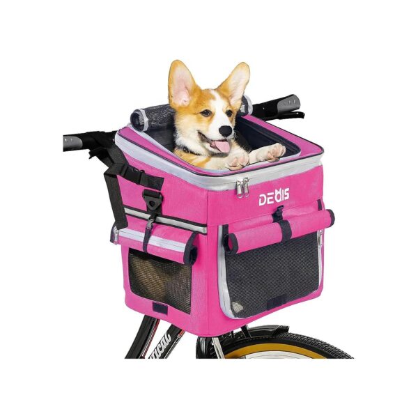 Portable Pet Backpack Carrier for Small Dogs and Cats with Storage Pockets