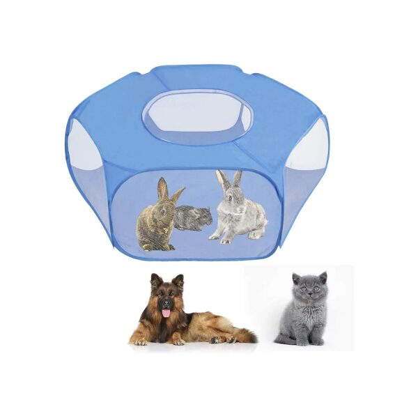 Portable Pet Exercise Yard with Waterproof and Breathable Materials for Small Animals