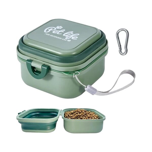 Portable Pet Food and Water Bowl for Dogs and Cats with Collapsible Design