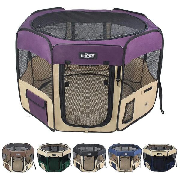 Portable Pet Pack with Playpen and Accessories - 2-Year Warranty - Easy Setup and Folding