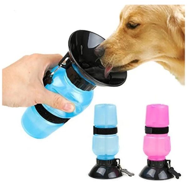 Portable Pet Water Bottle with Bowl and Spout for Easy Drinking