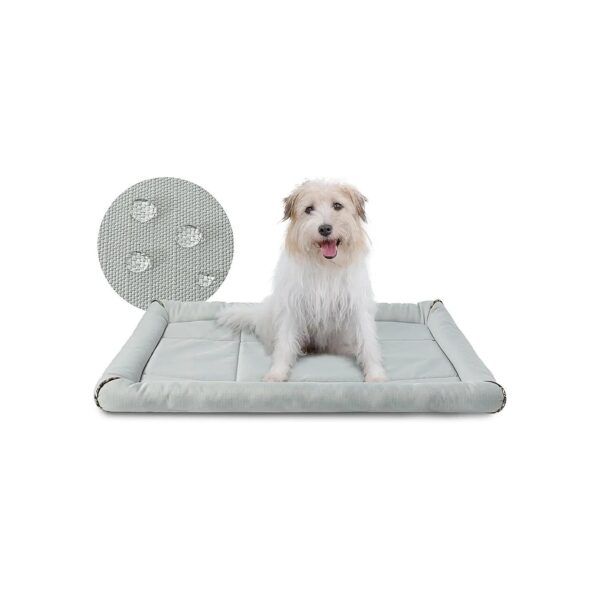 Portable Waterproof Dog Bed for Travel Indoor Outdoor Puppy Cat Crate Bed 30inch Grey