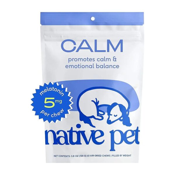 Powerful All-Natural Calming Chews for Dogs - Melatonin and Hemp for Anxiety Relief