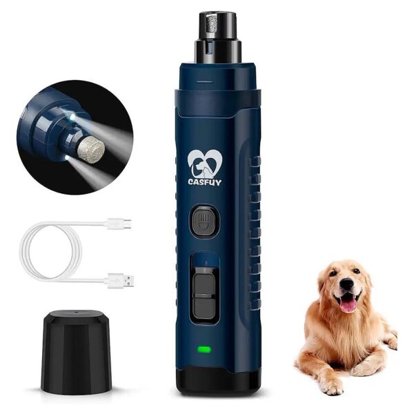 Powerful Electric Pet Nail Trimmer with LED Lights for Medium Large Dogs