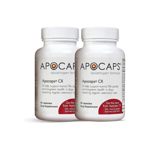 Powerful Natural Apoptosis Supplement for Dogs - 90 Count Capsules in 2 Bottles Each