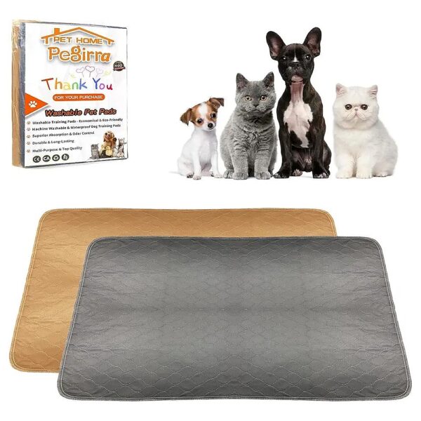 Practical 2-Pack Washable Puppy Training Pads for Quick Use