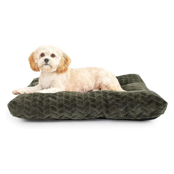 Practical and Functional Dog Crate Mat in Olive Green for Small Dogs Comfortable Sleeping