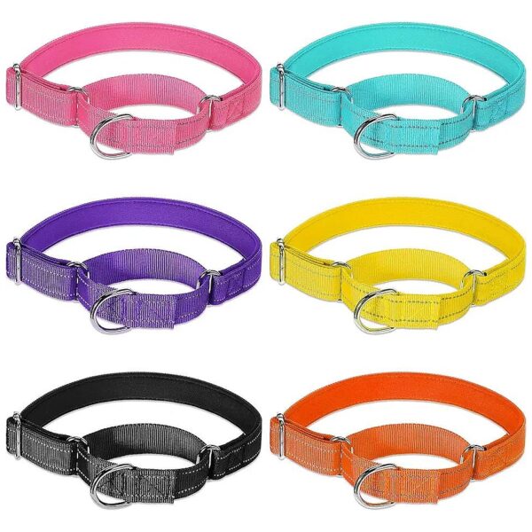 Practical and Safety-focused Reflective Martingale Collars for Dogs with Metal Buckle