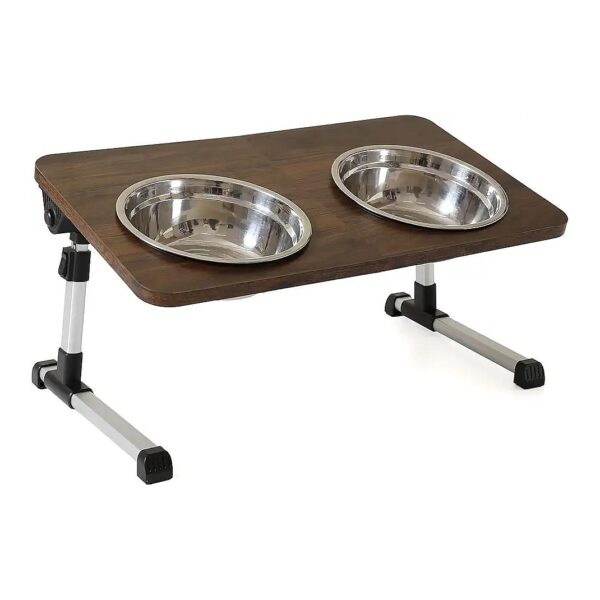 Premium 304 Stainless Steel Dog Bowls with Adjustable Height and Angles for Pets