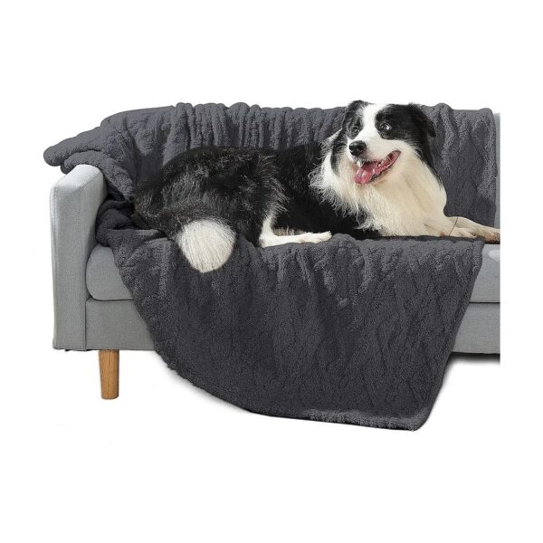 Premium Charcoal Grey Waterproof Pet Blankets for Dogs and Cats