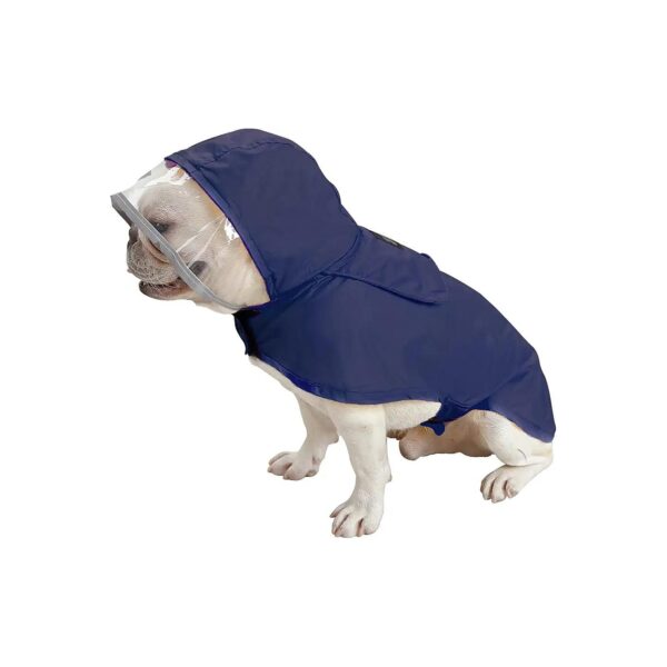 Premium Dog Rain Jacket with Reflective Cap and Storage Pocket for Easy Carry