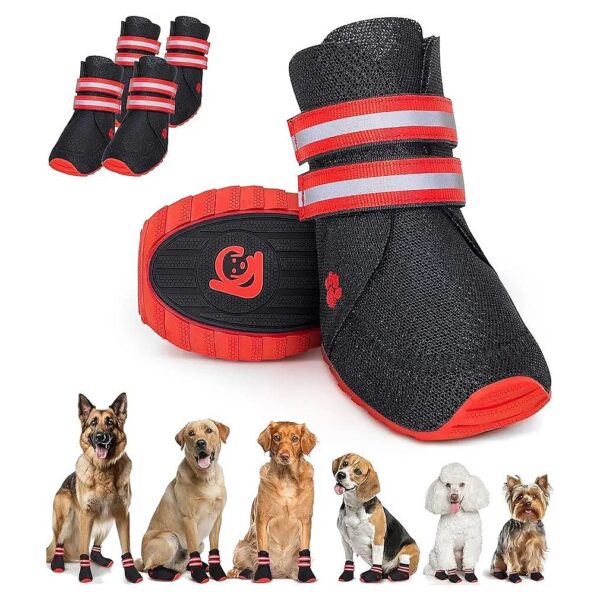 Premium Dog Shoes for Hiking, Rain, Heat, and General Paw Protection