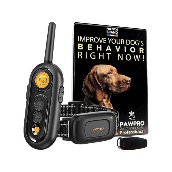 Premium Dog Training Collar with Clicker Whistle, Wrist Strap, and High-End Packaging