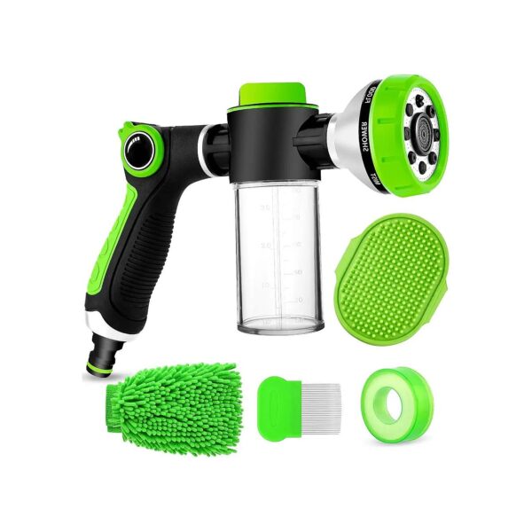 Premium Dog Wash Attachment with Foam Gun and Soothing Soap Dispenser for Gentle Pet Care