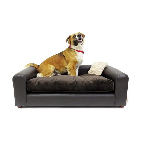 Premium Faux Leather Orthopedic Sofa for Medium to Large Breeds