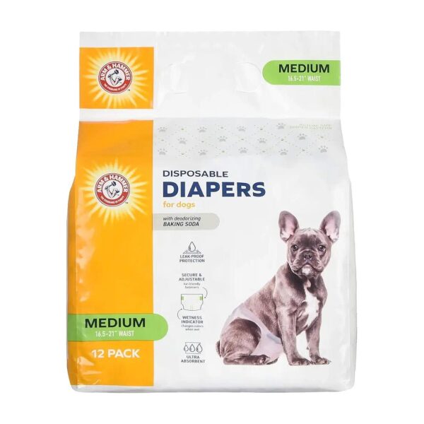 Premium Female Dog Diapers with Absorbent Core and Adjustable Waist