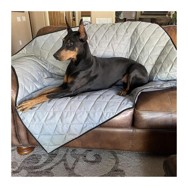 Premium Grey Dog Blanket Mat with Waterproof and Anti-Slip Features