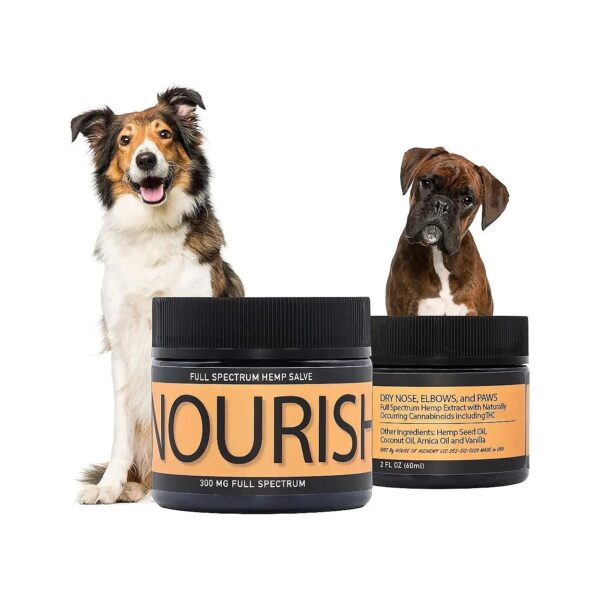 Premium Hemp Oil-Based Dog Paw and Nose Moisturizer for Dry, Damaged Skin