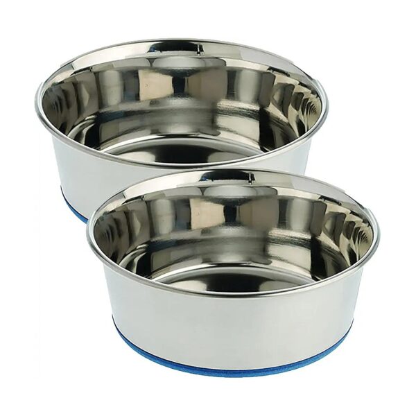 Premium Nonslip Dog Bowls with Stainless Steel Construction