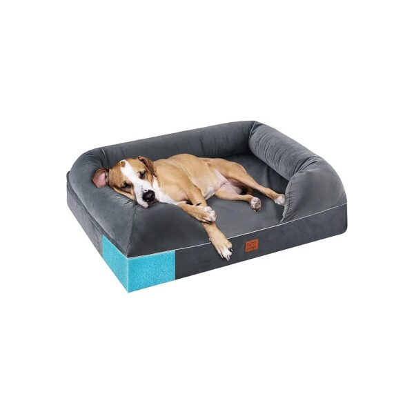 Premium Orthopedic Dog Bed with Gel Memory Foam and Removable Velvet Cover for Pet Owners