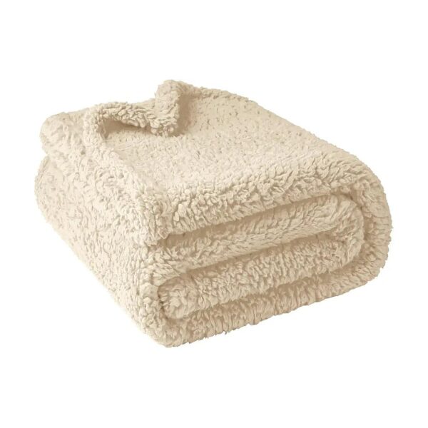 Premium Pet Throw Blanket for Large Medium Dogs Washable Sherpa Fleece for Bed Furniture