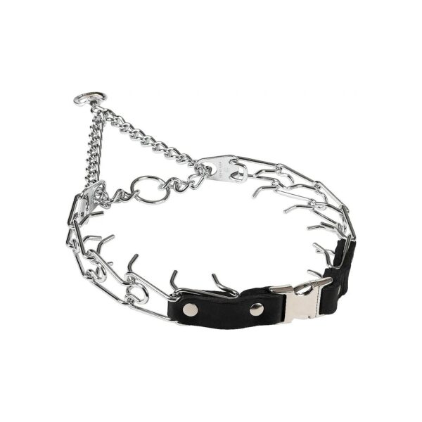 Premium Prong Collar for Large Dogs with Quick Release Buckle and Swivel Ring