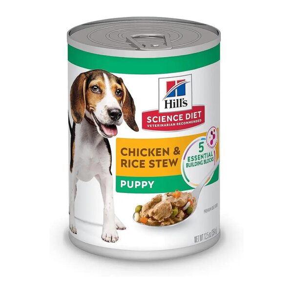 Premium Puppy Wet Food with Chicken and Rice Stew, 5 oz Can, Case of 12