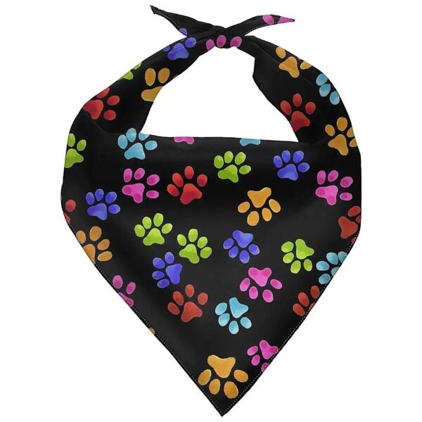 Premium Quality Dog Bandanas for Small Medium Large Cats with Unique Paws Print Design