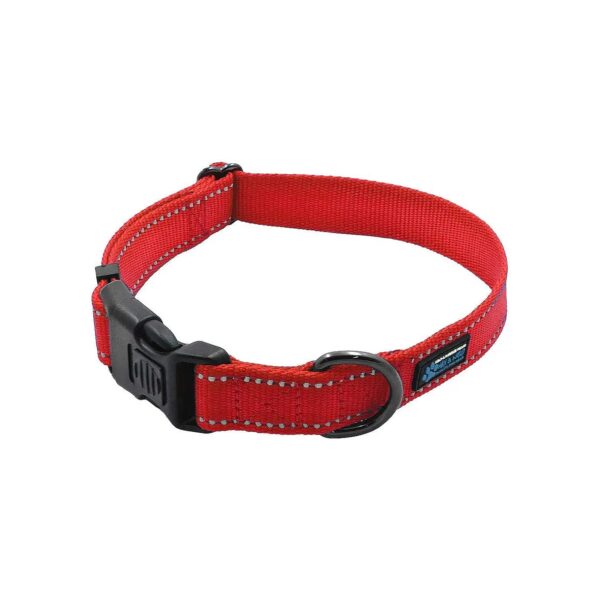 Premium Reflective Dog Collar for Small to Medium Dogs in Red Color