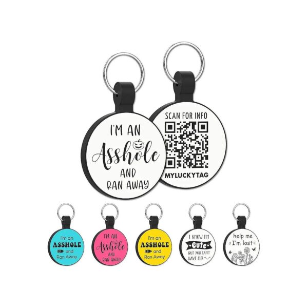 Premium Silicone Pet ID Tag with Location Sharing, Medical Info, and Pet Profile