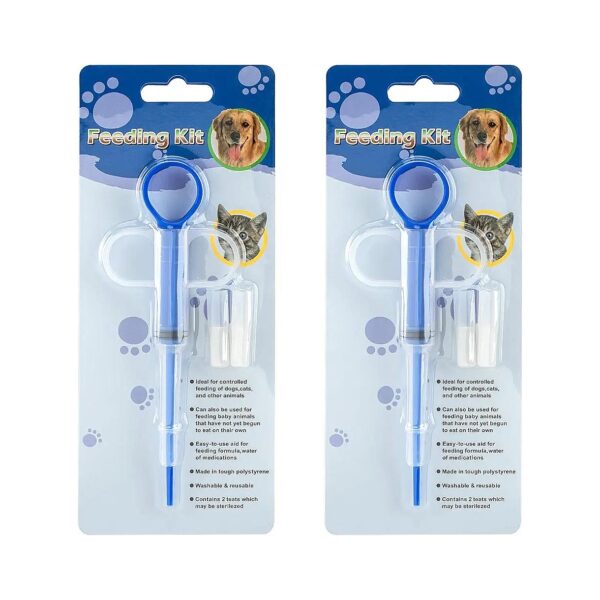 Premium Silicone Pet Medicine Feeder Kit Syringe Feeder for Cats and Dogs Easy Control