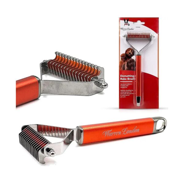 Premium Undercoat Rake Dematting Brush for Dogs and Cats with Long Hair