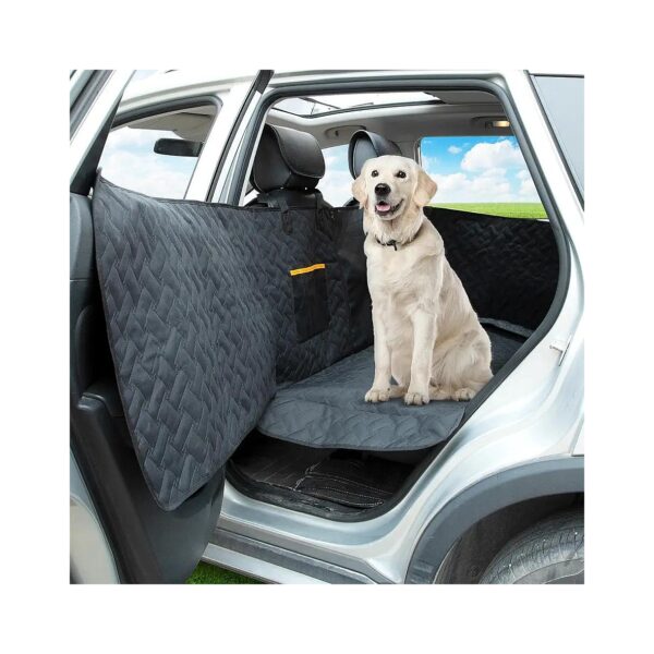 Premium Waterproof 4-Layer Dog Back Seat and Door Cover for Sedans and SUVs