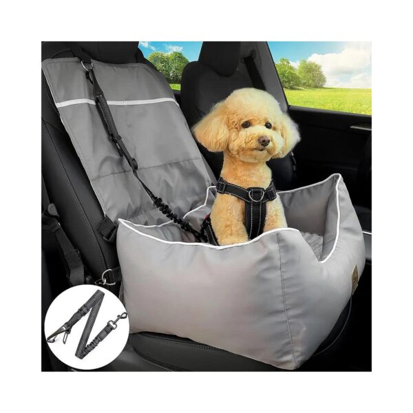 Premium Waterproof Dog Car Seat with Pockets for Small to Medium Pets