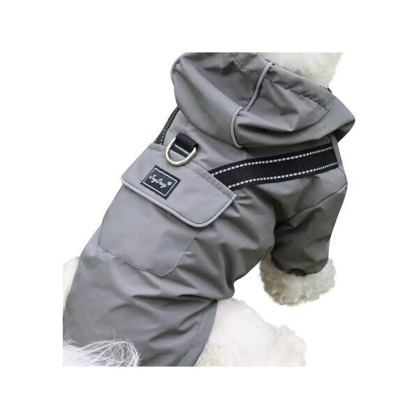 Premium Waterproof Dog Raincoat with Pockets and Adjustable Hood for Small Dogs