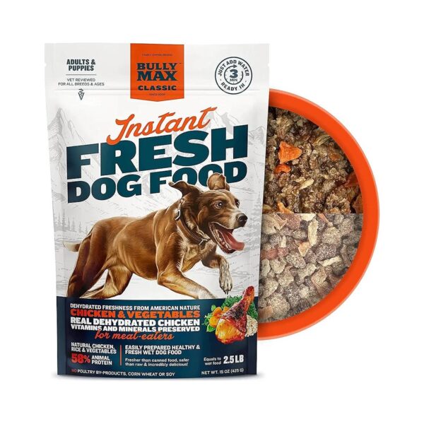 Premium Wet Dog Food Alternative with a Dehydrated Raw Chicken Recipe