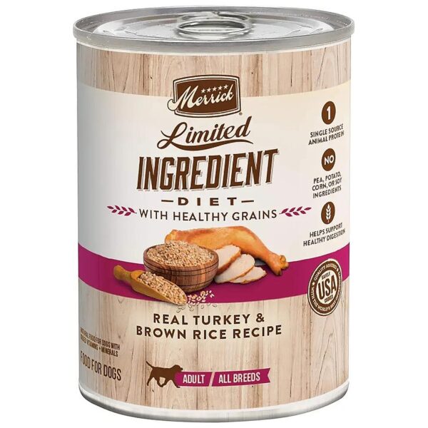 Premium Wet Dog Food with Turkey and Grains for Healthy Adult Dogs