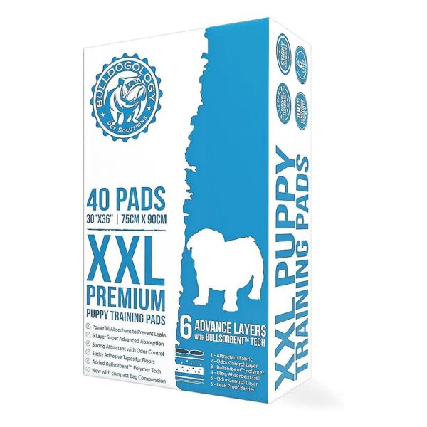 Premium XXL Puppy Pads for Extra Large Breeds with Adhesive Tabs and Odor Control