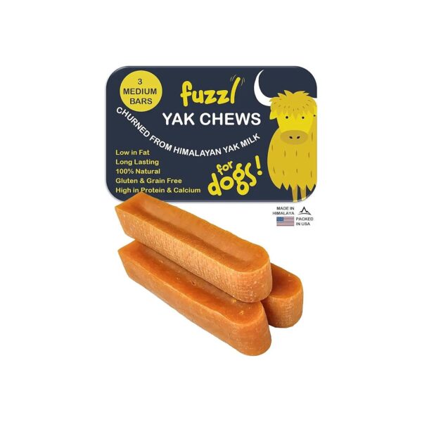 Premium Yak Cheese Dog Chews for Small Medium Large Dogs with Yak Milk Flavor