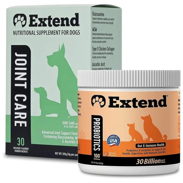 Probiotics and Joint Care Combo for Dogs - Supporting Overall Health and Wellbeing