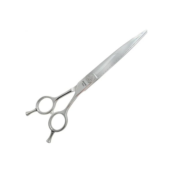 Professional 440C Stainless Steel Curved Dog Scissors for Sharp Hair Cutting and Styling