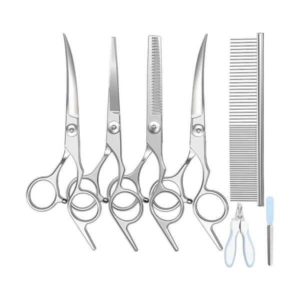 Professional 8 in 1 Stainless Steel Pet Grooming Scissors Set