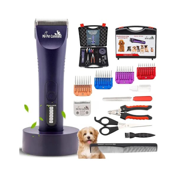 Professional Cordless Dog Grooming Clippers for Thick Coats Heavy Duty Kit